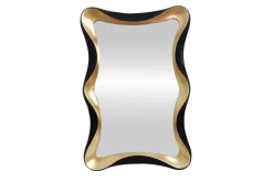 Moderner Wandspiegel ALICE 120cm gold schwarz variabel aufhängbar