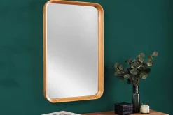 Moderner Wandspiegel AMSTERDAM 80cm natur Eiche Massivholz handmade