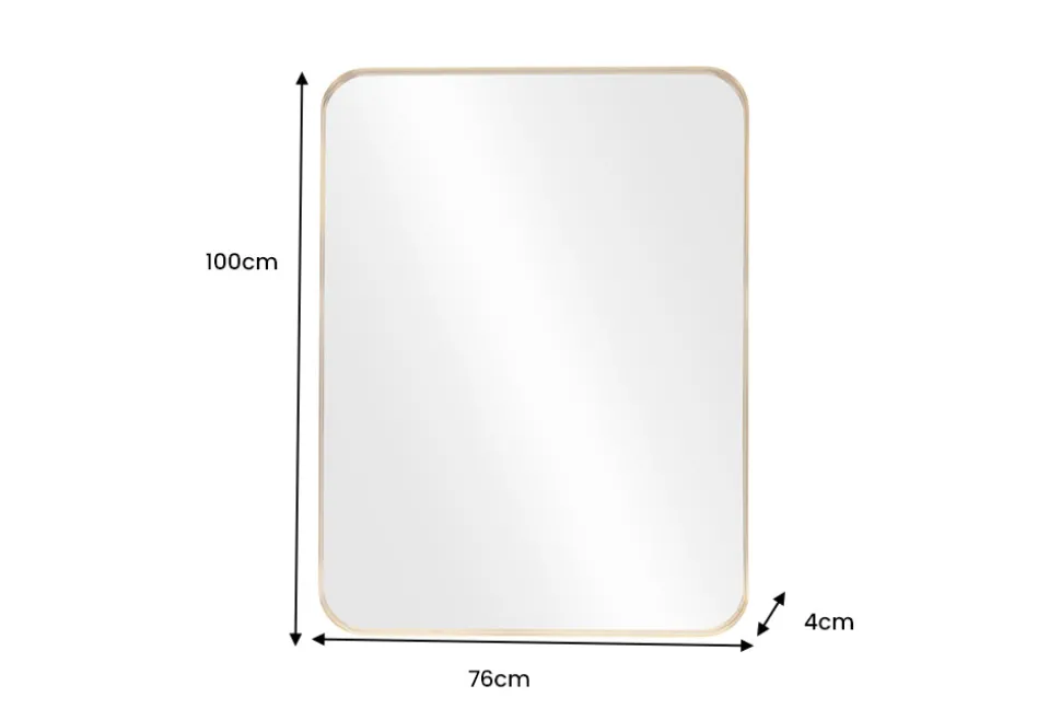 Moderner Wandspiegel AMSTERDAM 100cm gold Aluminium