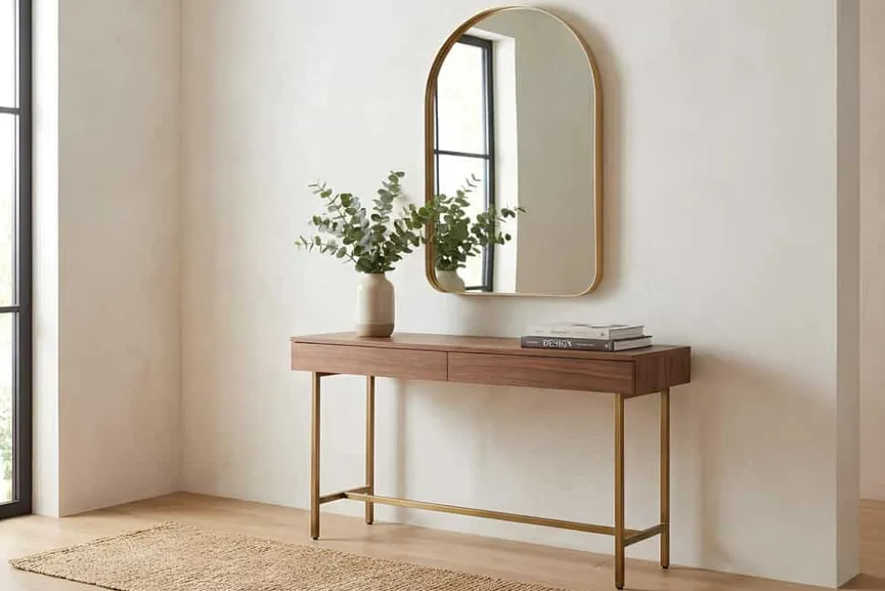 Moderner Wandspiegel ARCA 90cm gold Aluminium