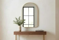 Moderner Wandspiegel ARCA 90cm gold Aluminium