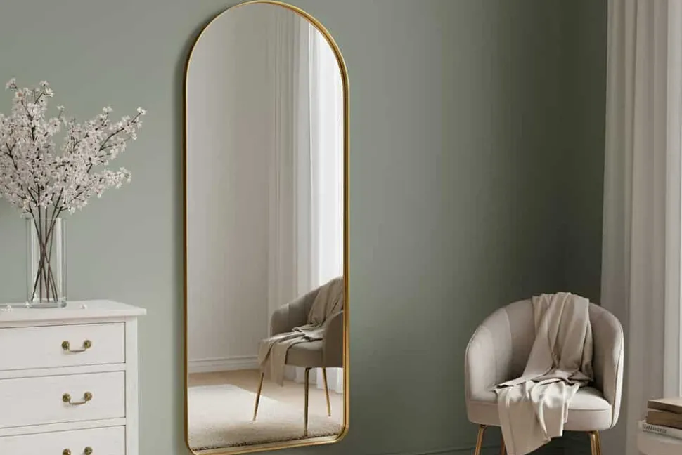 Moderner Wandspiegel ARCA 160cm gold Aluminium