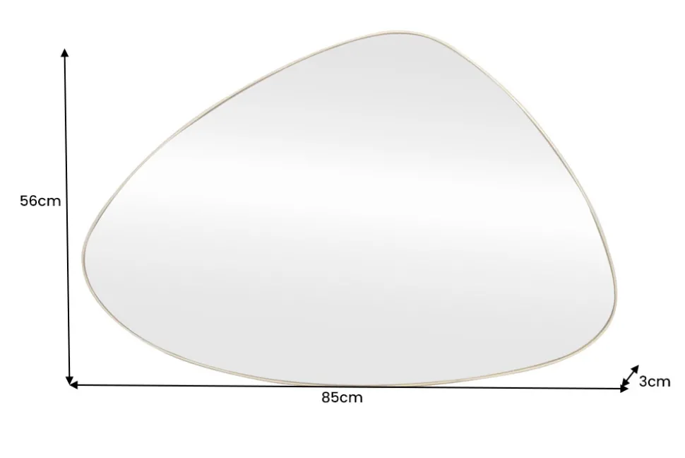 Moderner Wandspiegel NOEMI 85cm gold variabel aufhängbar