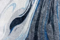 Moderner XXL Teppich ART RUGS 350x240cm grau blau weiß Flachgewebe Indoor