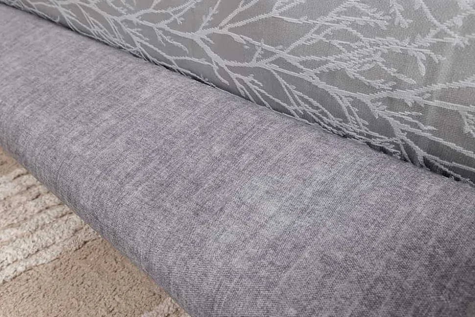 Modernes Bett SWING 160x200cm grau Vogue Velours Samt mit Stauraum und Bettkasten