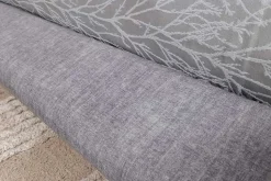 Modernes Bett SWING 180x200cm grau Vogue Velours Samt geschwungenes Doppelbett