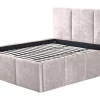 Modernes Boxbett ATELIER 180x200cm champagner beige Samt mit Lattenrost und Stauraum