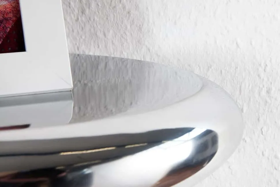Modernes Design Wandregal TEAR 40cm silber Aluminium