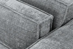 Modernes Ecksofa BOSSA NOVA 265cm grau Chenille 3-Sitzer Couch L-Form