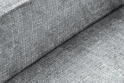 Modernes Ecksofa BOSSA NOVA 265cm grau Chenille 3-Sitzer Couch L-Form