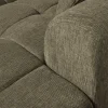Modernes Ecksofa CITY 240cm grün Strukturstoff 3-Sitzer Couch inkl. Kissen