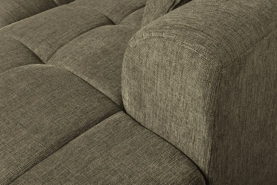 Modernes Ecksofa CITY 240cm grün Strukturstoff 3-Sitzer Couch inkl. Kissen