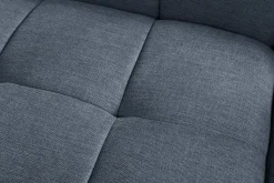 Modernes Ecksofa CITY 240cm blau Strukturstoff 3-Sitzer Couch inkl. Kissen