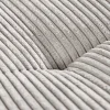 Modernes Ecksofa KENT 220cm beige Cord inkl. Hocker Federkern L-Form Wohnlandschaft