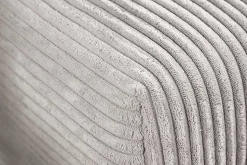 Modernes Ecksofa KENT 220cm beige Cord inkl. Hocker Federkern L-Form Wohnlandschaft