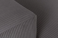 Modernes Ecksofa SIGNATUR 260cm anthrazit Cord beidseitig stellbar inkl. Kissen
