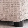 Modernes Ecksofa SIGNATUR 260cm beige Chenille Cremona beidseitig stellbar inkl. Kissen