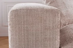 Modernes Ecksofa SIGNATUR 260cm beige Chenille Cremona beidseitig stellbar inkl. Kissen