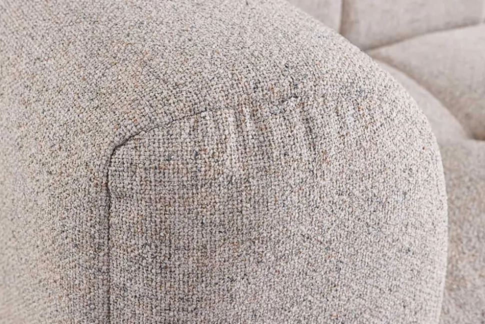 Modernes Ecksofa ZERO GRAVITY 240cm graphit beige Strukturstoff 3-Sitzer Couch