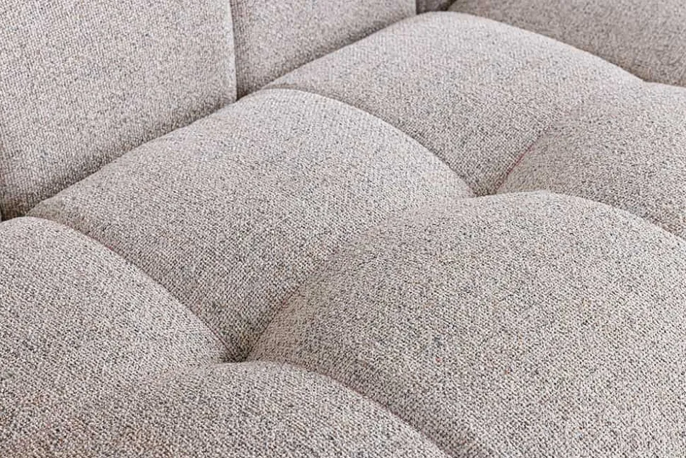 Modernes Ecksofa ZERO GRAVITY 240cm graphit beige Strukturstoff 3-Sitzer Couch