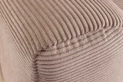 Modernes Ecksofa ZERO GRAVITY 240cm greige Cord 3-Sitzer Couch L-Form