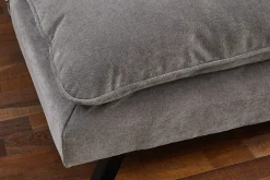 Modernes Schlafsofa COCOONING 190cm grau Chenillestoff 3-Sitzer Couch