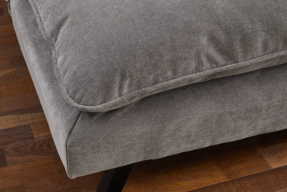 Modernes Schlafsofa COCOONING 190cm grau Chenillestoff 3-Sitzer Couch