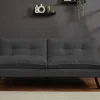 Modernes Schlafsofa COCOONING 190cm grau Cord 3-Sitzer Couch