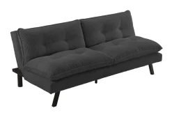 Modernes Schlafsofa COCOONING 190cm grau Cord 3-Sitzer Couch