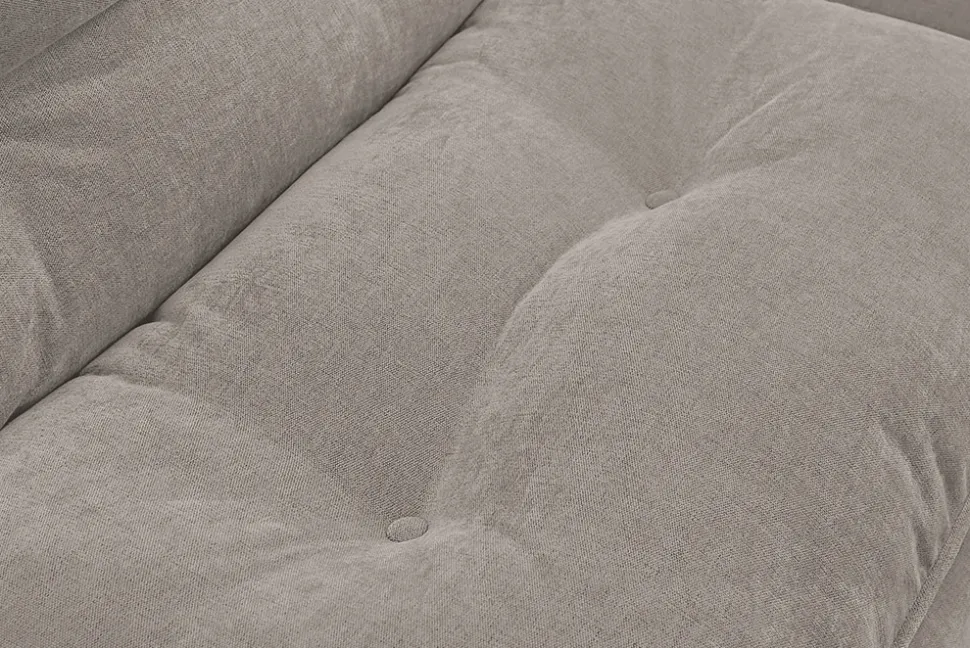 Modernes Schlafsofa COCOONING 190cm beige Chenillestoff 3-Sitzer Couch