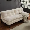 Modernes Schlafsofa COCOONING 190cm beige Cord 3-Sitzer Couch