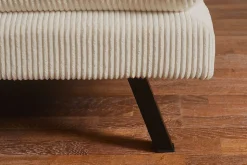 Modernes Schlafsofa COCOONING 190cm beige Cord 3-Sitzer Couch