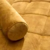 Modernes Schlafsofa COUTURE 200cm senfgelb Microvelours 3-Sitzer Couch mit Schlaffunktion
