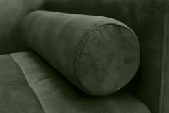 Modernes Schlafsofa COUTURE 200cm grün Microvelours 3-Sitzer Couch mit Schlaffunktion