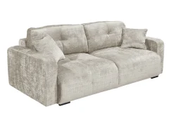 Modernes Schlafsofa DIAMOND 235cm taupe Chenille Cremona mit Stauraum 3-Sitzer Couch