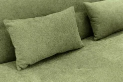 Modernes Schlafsofa ELYPSE 200cm grün Chenille 3-Sitzer Couch inkl. Kissen