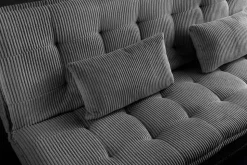 Modernes Schlafsofa JAZZ 190cm grau Cord 3-Sitzer Couch