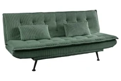 Modernes Schlafsofa JAZZ 190cm grün Cord 3-Sitzer Couch