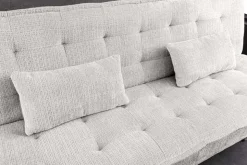 Modernes Schlafsofa JAZZ 190cm champagner beige Chenille 3-Sitzer Couch