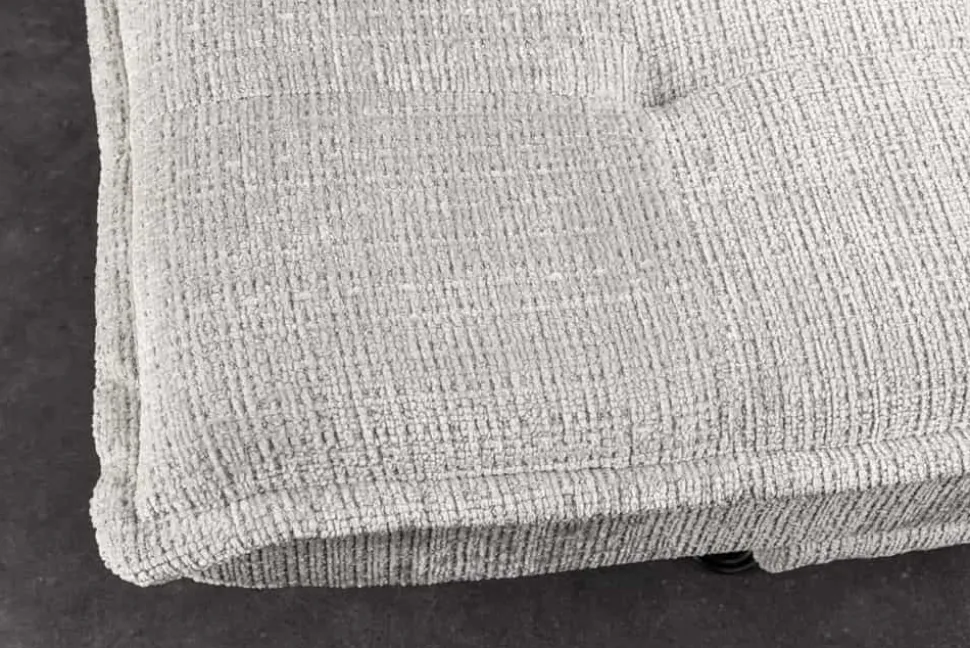 Modernes Schlafsofa JAZZ 190cm champagner beige Chenille 3-Sitzer Couch