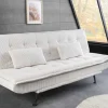 Modernes Schlafsofa JAZZ 190cm beige Cord 3-Sitzer Couch