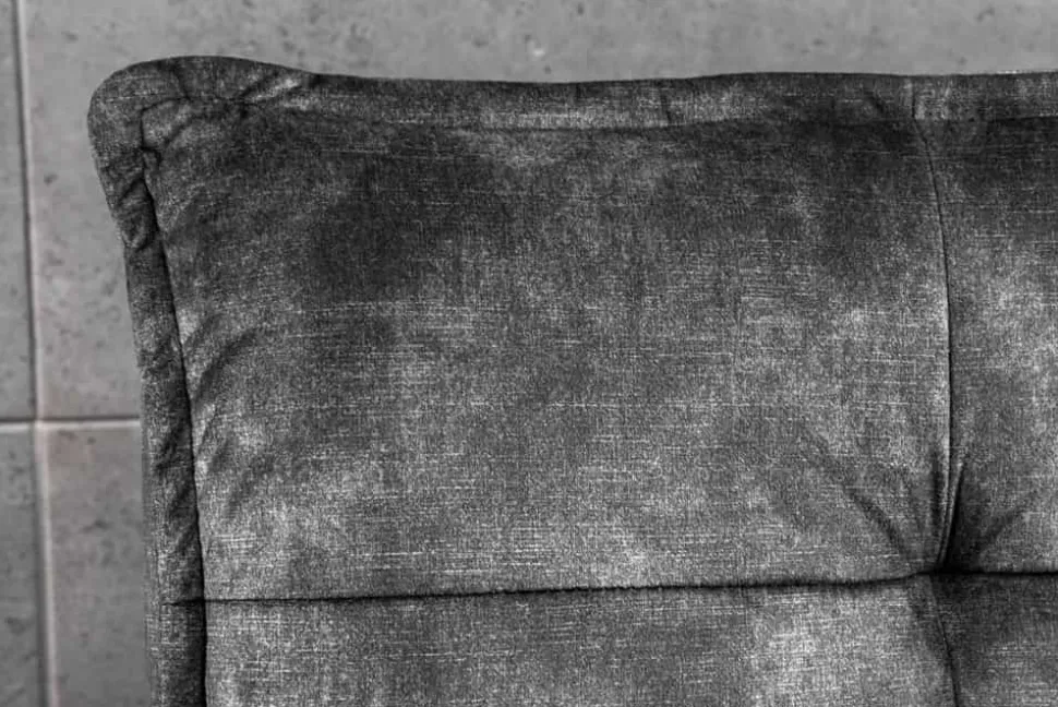 Modernes Schlafsofa JAZZ 190cm grau Samt 3-Sitzer Couch