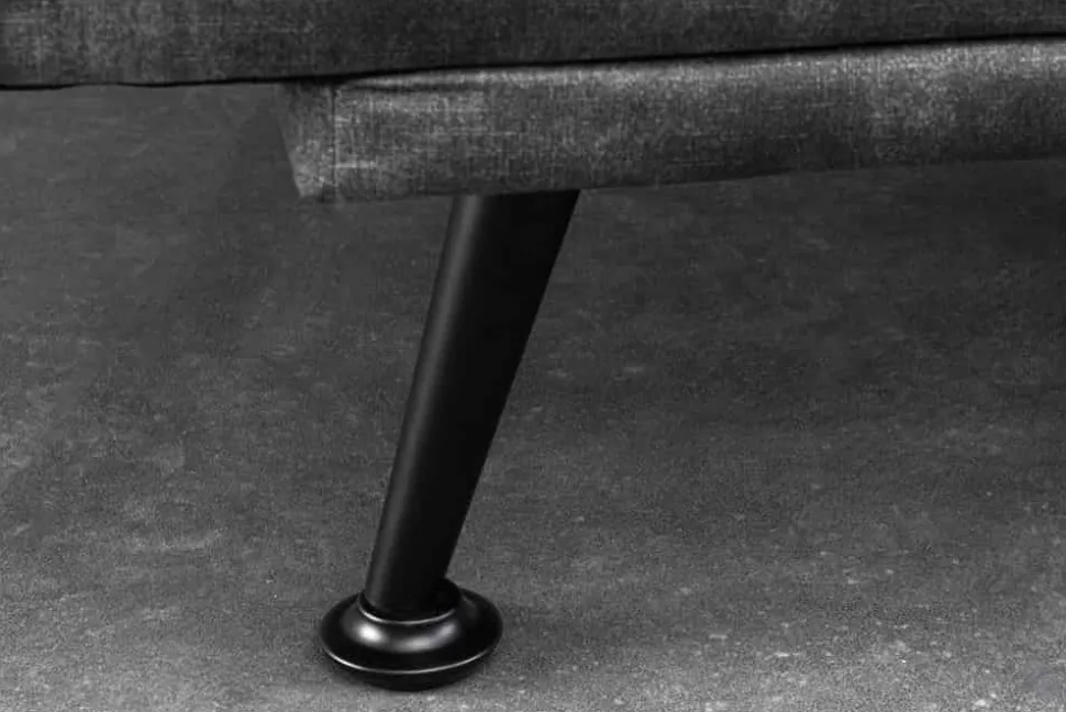 Modernes Schlafsofa JAZZ 190cm grau Samt 3-Sitzer Couch