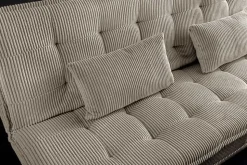 Modernes Schlafsofa JAZZ 190cm greige Cord 3-Sitzer Couch