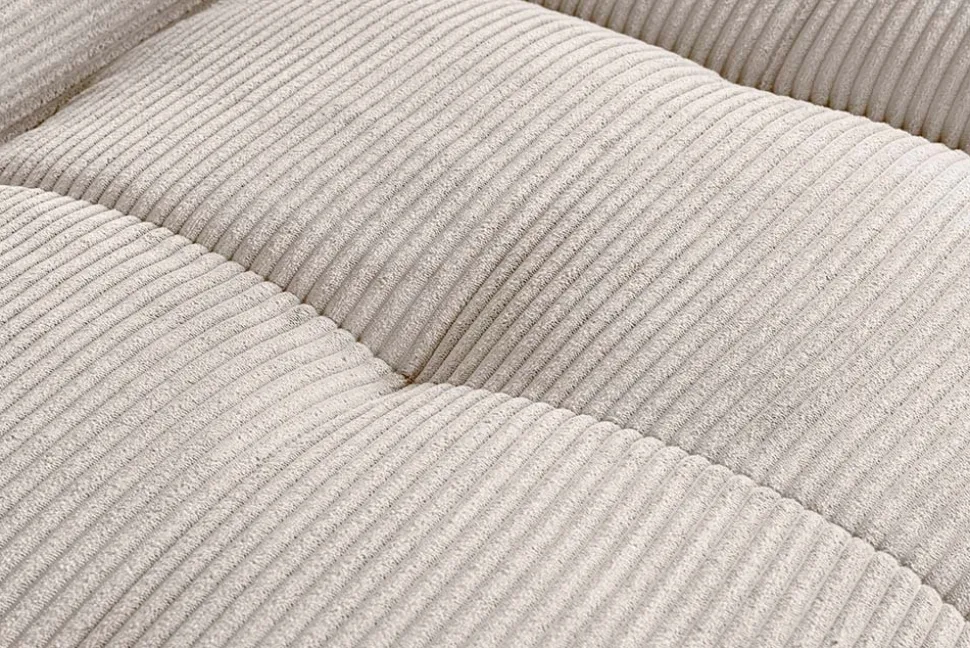 Modernes Sofa ZERO GRAVITY 240cm beige Cord 3-Sitzer Couch