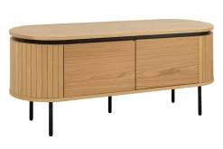 Modernes TV-Board ATELIER 120cm natur Eiche schwarz Metall Lowboard
