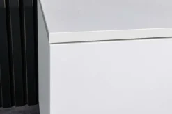 Modernes TV-Board LOFT 160cm weiß natur drei Fächer mit Schublade
