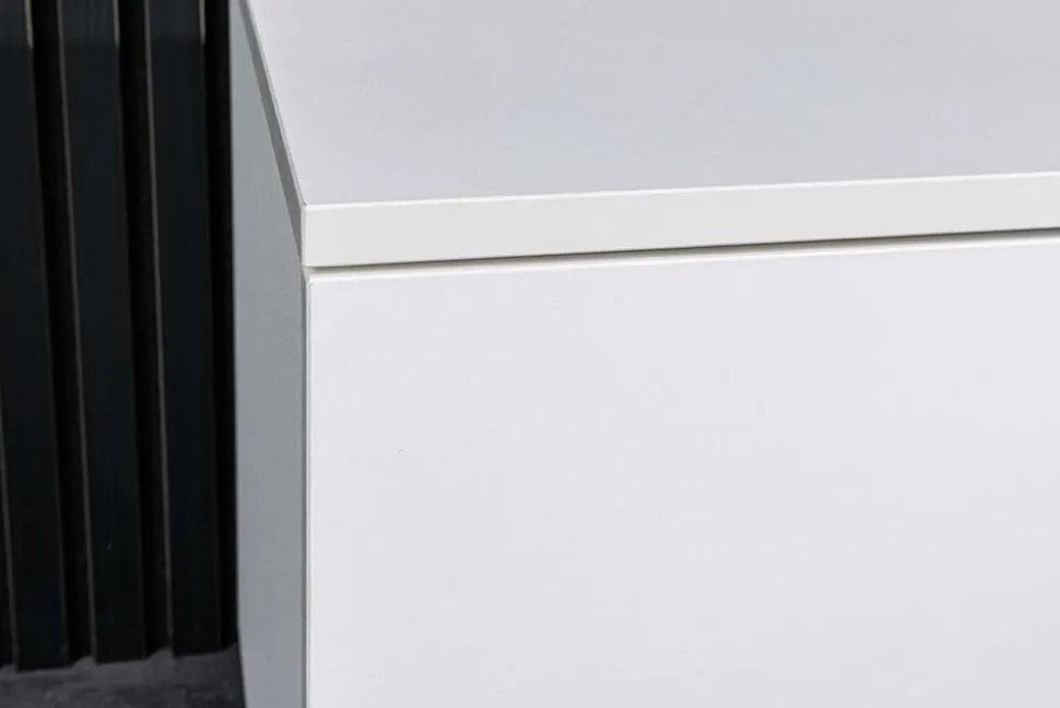 Modernes TV-Board LOFT 160cm weiß natur drei Fächer mit Schublade