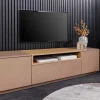 Modernes TV-Board LOFT 160cm natur grau beige greige drei Fächer Schublade