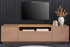 Modernes TV-Board LOFT 160cm natur grau beige greige drei Fächer Schublade